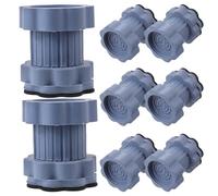 Mikinona 8pièces Lot De Patins Anti-vibrations Pour Lave-linge Antidérapants Réglables Hauteur Anti-bruit Antichoc