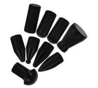 Mikinona 9 Pièces Kit de Têtes Plastique Noir pour Outils de Débosselage Auto Accessoires Durables Filetés pour Réparation de Bosses et Outils Manuels Polyvalents et Portables