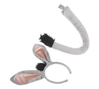 Mikinona Accessoire Garçon Fille Costume Âne Mignon Oreilles et Queue Douce Confortable pour Fête et Cosplay