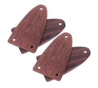 Mikinona Accessoires pour Guitare Électrique en Bois de Palissandre 4pcs Semioval, Protections pour Tige de Réglage, Installation Facile pour Réparation et Entretien de Guitare