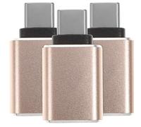 Mikinona Adaptateur USB 30 vers USB Type-C 3 Pièces Convertisseur OTG Couleur Or Compact et Portable Compatible Téléphones Portables et Ordinateurs Transfert Rapide et Faible Impédance