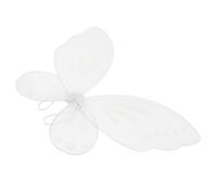 Mikinona Ailes de Fée Blanches Garçon et Filles, Petites Ailes D'ange pour Jeux de Rôle, Accessoire de Costume Léger et Confortable, Fourniture de Fête Féerique pour Déguisement Fille,