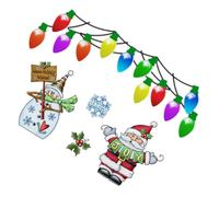 Mikinona Aimants Magnétiques de Noël pour Réfrigérateur et Voiture Lot 12 Fils de 165 CM Autocollants Décoratifs Pet Réfléchissants pour Fête Décoration Festive D’Intérieur et