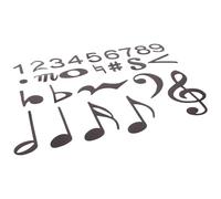 Mikinona Aimants Musicaux pour Tableau Blanc Double Face en Poudre Magnétique et Caoutchouc Synthétique, Réutilisables pour L'éducation Musicale en Classe