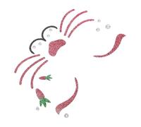 Mikinona Autocollants Visage Lapin de Pâques Décorations Temporaires pour Fête Cosmétiques Peau Douce et Confortables pour Carnaval et Festives