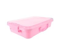 Mikinona Bac à Sable Plastique pour Garçon Fille Plateau Sensoriel Empilable à Thème Spatial Argile Ultralégère Facile à Modeler Boîte de Rangement Transparente Rose pour Activités