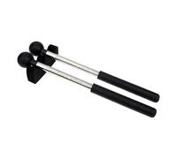 Mikinona Baguettes de Tambour en Caoutchouc Antidérapantes avec Manche Métallique, Paire pour Percussion Musicale, Accessoires pour Tambour à Languette, Porte-maillets Inclus, Usage