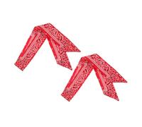 Mikinona Bandeaux Foulards Sport Rouges 2 Pièces, Bandeaux Pirate Unisexes En Tissu Élastique Anti-transpiration Pour Fitness Et Yoga, Accessoires Cheveux Pour Adultes, Maintien Confortable