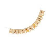 Mikinona Bannière Décorative en Lin à Fanion Queue de Poisson pour Mariage, Décoration de Fête Simple et Élégante, Facile à Suspendre pour Cérémonie et Fête de Fiançailles