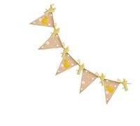 Mikinona Bannière Fanion Lin Canard Jaune Guirlande Décorative pour Anniversaire Garçon Fille et Salle de Classe Décoration Fête Maternelle et Chambre Garçon Fille