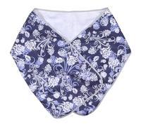 Mikinona Bavoir Écharpe Lavable pour Adultes Âgés Bleu Rêve, Protection Imperméable Légère en Tissu Doux, Bavoir Dignité Multifonction pour Seniors à Domicile, Repas et Loisirs Créatifs