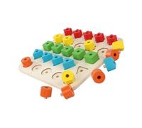 Mikinona Bois Puzzle Géométrique Éducatif Garçon Fille Jeu de Construction Empilable sans Odeur pour Garçons Filles Dès Ans Apprentissage Parent-garçon Fille