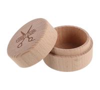 Mikinona Boîte à Cheveux en Bois Beige pour Bébé, Rangement Compact et Élégant pour Souvenirs D'enfance, pour Présent de Baptême ou Shower