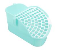 Mikinona Boîte à Litière Triangle pour Lapins et Petits Animaux Bac à Propreté Anti-Fuite Design Portable et Détachable Entraîneur de Toilette pour Jeunes Lapins et Rongeurs Plastique Bleu