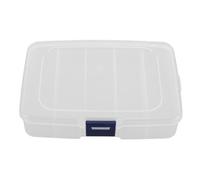 Mikinona Boîte de Rangement Blanche Design Rectangulaire 5 Compartiments pour Lames de Scie Matériau PP Protection et Classification Facile des Outils et Petites Pièces