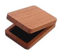 Mikinona Boîte de Rangement pour Médailles en Bois Cerisier avec Doublure Noire en Velours, Coffret Porte-médailles Compact pour Exposition et Conservation de Badges Sportifs et Souvenirs
