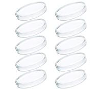 Mikinona Boîtes de Petri transparentes 100 mm, lot de 10, avec couvercles, en plastique, pour analyses scientifiques et projets de laboratoire