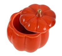 Mikinona Bol Porcelaine Citrouille avec Couvercle Bol à Soupe Céramique pour Desserts Bonbons Mijotés Rangement Décoratif Halloween et Thanksgiving Design Compact et Polyvalent Céramique
