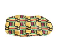 Mikinona Bonnet de beauté doublé en satin pour femme bonnet de nuit confortable à une seule couche design géométrique jaune