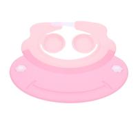 Mikinona Bonnet de Garçon Fille Silicone Réglable Étanche et Confortable Chapeau de Bain Garçon Fille pour Shampooing et Protection des Yeux Rose
