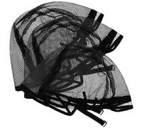 Mikinona Bonnets De Postiche En Filet Pour Femmes 3 Pcs Taille Unique Confortables Maintien Sûr Usage Quotidien Noir