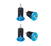 Mikinona Bouchon de Guidon de Vélo Bleu en Alliage D’Aluminium 2 Paires | Insert Plastique à Vis, Fixation Interne pour Tubes Creux, Remplacement Pratique pour Entretien et Réglage