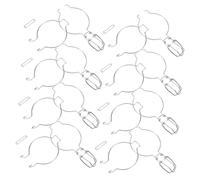 Mikinona Boucle de Bocal 10 Pièces Acier Inoxydable en Verre | Verrouillage à Bouton Unique, Installation Simple, Fermeture à Fil, Remplacement pour Pièce Cassée, Argenté Plusieurs styles
