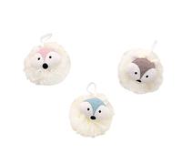 Mikinona Boule De Bain Dessin 3 Pcs Grosse Taille Douce Et Résistante Bain à Domicile Éponge Gommante Colorée