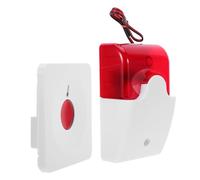 Mikinona Bouton d'Alarme d'Urgence Mural pour Salle de Bain Dc12V 2 Boutons Indépendants Système Sonore et Visuel de Notification Rapide Outil d'Assistance Patient Fiable en Milieu