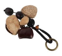 Mikinona Bracelet de Cheville Africain Artisanal en Coque de Noix et Métal, Hochet Léger pour Thérapie Sonore et Détente Lors D’activités de Groupe Classe