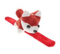 Mikinona Bracelet Slap Animal Peluche Pour Garçon Fille Bande Poignet Résistante Fête Et Activités Scolaires Modèle Husky Marron Rouge