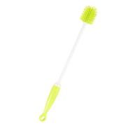 Mikinona Brosse à Bouteille en Silicone Souple pour Bébé Goupillon à Long Manche Flexible Nettoyage Biberons Tasses Gourdes Jaunes Ménagère
