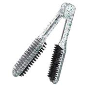 Mikinona Brosse à Cheveux à Pince Double Face Taille Moyenne Transparente Paillettes Peigne Lisseur Brosse Lissante Pour Femmes Soins Capillaires Usage Domestique Et Salon