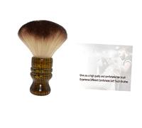 Mikinona Brosse à Cheveux Douce à Poils Souples avec Manche Bois Accessoire pour Coiffeurs Nettoie Rapidement Cheveux Cassés Visage et Nuque Brosse de Coiffure Pratique et Stable à Fond