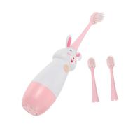 Mikinona Brosse à Dents Électrique Enfant Fille Rechargeable Brosse Sonique Portable sans Pile Protège Gencives Têtes Souples Rose Lapin pour Filles