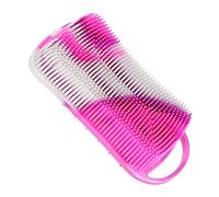 Mikinona Brosse de Massage Silicone pour Corps Éponge Exfoliante à Double Face avec Crochets pour Shampooing et Bain Mélangé