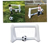 Mikinona But de Football Portable Gonflable PVC avec Réseau pour Garçon Fille Facile à Assembler Parfait pour Jeux Intérieurs et Extérieurs