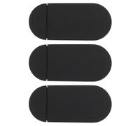 Mikinona Cache-Objectif pour Webcam 3 Pièces Noir Protections D’Obturateur Anti-Piratage Facile à Appliquer et Retirer Compatible Ordinateurs Portables et Smartphones Protection Vie