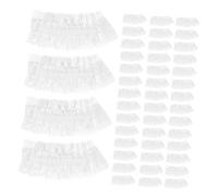 Mikinona Cache-oreilles Protection Douce pour Oreilles Imperméables en Plastique Blanc Jetables Lot de 1000 Pièces pour Bain, Voyage ou Espaces Partagés