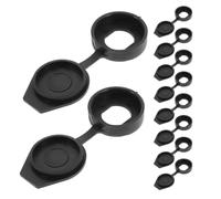 Mikinona Cache-poussière pour serrure de porte 10pcs, verrous de porte capuchon étanche en plastique noir, protection étanche, pour coffrets électriques et espaces publics
