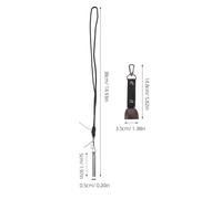 Mikinona Clochette Anti-Ours Puissante Noire et Sifflet d'urgence Gris avec Dragonne en PU, Ensemble Sécurité Camping et Randonnée, Signalisation Extérieure pour Survie en Plein Air