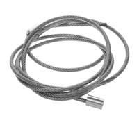 Mikinona Corde de Rechange pour Filet de Panier de Basket 4 Mm Câble Acier Plastifié Solide Boucle en Aluminium, Kit Polyvalent pour Filetage et Fixation Panier Basket Intérieur