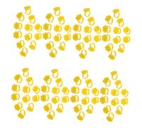 Mikinona Coupelles de Colle à Cils pour Extensions de Cils Professionnelles 250pcs Hexagonales Jaunes 7 Compartiments, Design Nid D'abeille en Plastique Léger et Facile à Nettoyer