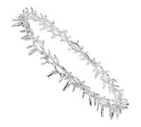Mikinona Couronne Argentée en Métal Épines pour Fête Renaissance, Accessoire Unisexe Polyvalent, Style Unique pour Hommes et Femmes