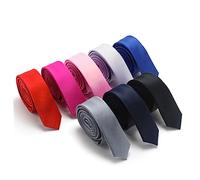 Mikinona Cravate Homme Étroite Rose Satin Style Unisexe Pour Tenue Bureau Ou Soirée