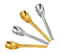 Mikinona Cuillères Acier Inoxydable Profondes Style Coréen Poignée Ergonomique Set de Cuillères pour Soupe Dessert et Service Design Moderne Forme de et Faciles à Utiliser