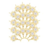 Mikinona Décorations Religieuses Lumineuses pour Gâteau 24 Pièces 8,3 Cm en Plastique Robuste pour Fêtes D'église et Décorations Lumière Sacrée