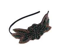 Mikinona Diadème Perles Vintage Vertes Pour Mariage Et Fêtes Accessoire De Cheveux Créatif Style Années Pour Performances Et Photos Mémorables