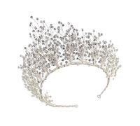 Mikinona Diadème Strass Diadèmes De Mariage Accessoires De Cheveux De Mariage Casque De Couronne Pour Les Filles Casque En Strass Identifiant Diamant Blanche
