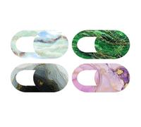 Mikinona Diapositive de Couverture en Abs Facile à Utiliser Motif Aquarelle Unique de Webcam Coulissante Lot de 4 Pièces et Décoratif pour Ordinateur Portable